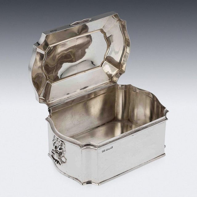 20th Century English Silver Casket, Sheffield, 1915 For Sale - Image 9 of 18
