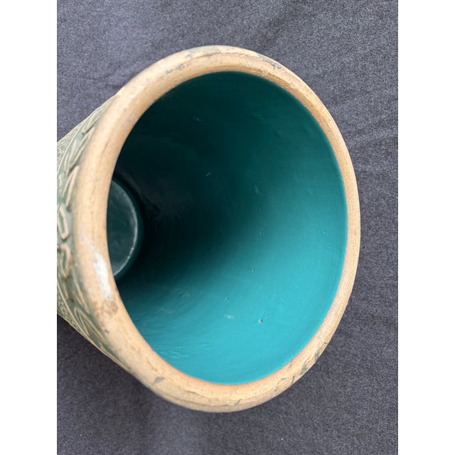 Vintage Green Floral Ransbottom Umbrella Stand For Sale - Image 13 of 13