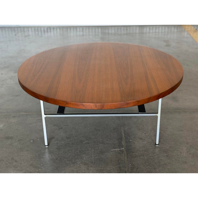 Herman Miller 1950s George Nelson for Herman Miller Coffee Table - Model 5756 - Walnut + Aluminum For Sale - Image 4 of 12