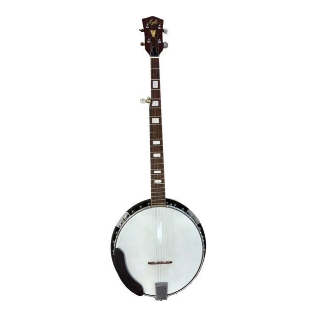 Vintage Lyle 5-String Resonator Banjo With Eagle Inlay & Original Hardware For Sale