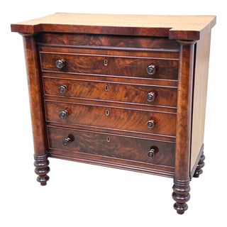 Regency Mahogany Miniature Children's Chest of Drawers, 1830s For Sale