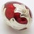Vintage Italian Handmade Sterling Silver 925 and Red Enameled Egg-Shaped Box, Florence, Italy, 1980s For Sale - Image 4 of 13