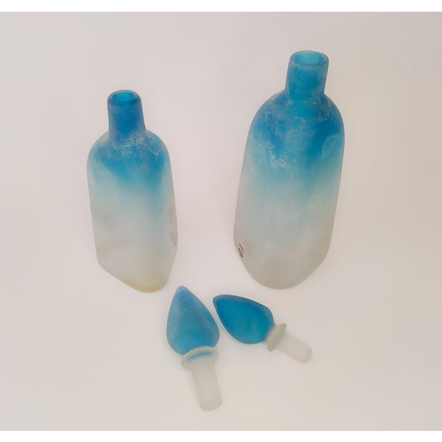 1970s Murano Glass Bottles from Cenedese, 1970s, Set of 2 For Sale - Image 5 of 8