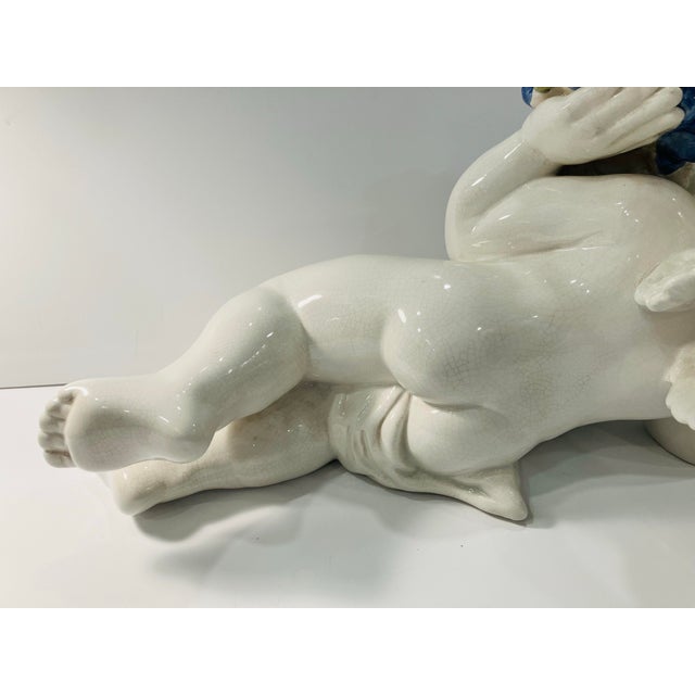 Italian Ceramic Putti With Grapes For Sale In Boston - Image 6 of 6