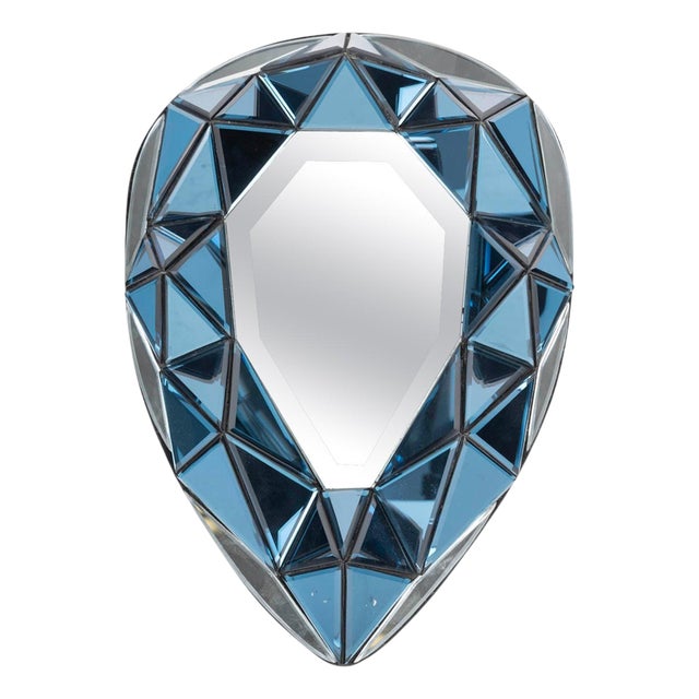 20th Century Wall Mirror attributed to Olivier De Schrijver and Glass Plate For Sale