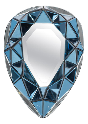 20th Century Wall Mirror attributed to Olivier De Schrijver and Glass Plate