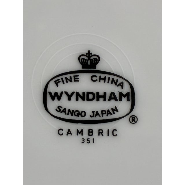 Vintage Wyndham "Cambric" Floral Fine China Dinner Plates, Set of 4 For Sale - Image 10 of 10