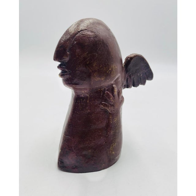 Jesús Tellosa Signed Bronze Sculpture, Winged Figure, Mexico, 1999 For Sale - Image 4 of 18