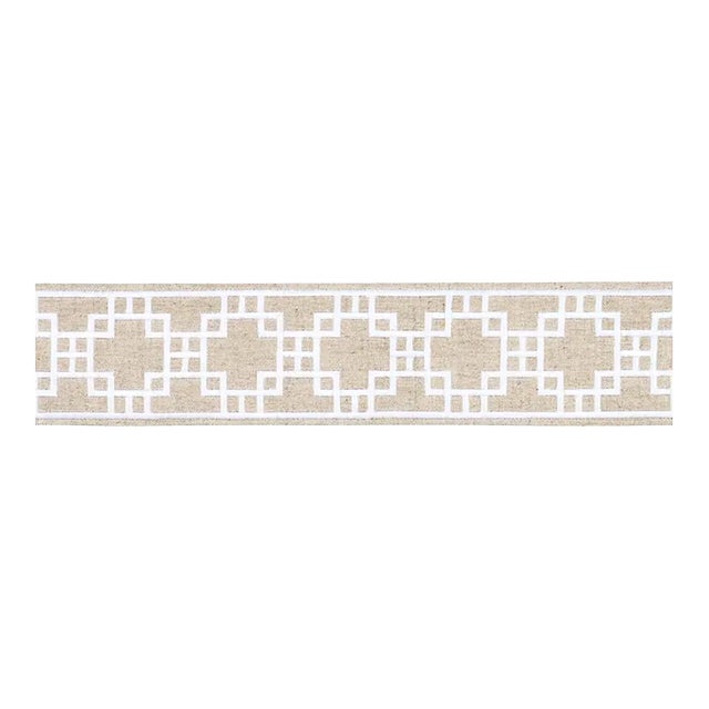 SAMPLE - Schumacher Squared Away Trellis Tape In Natural For Sale