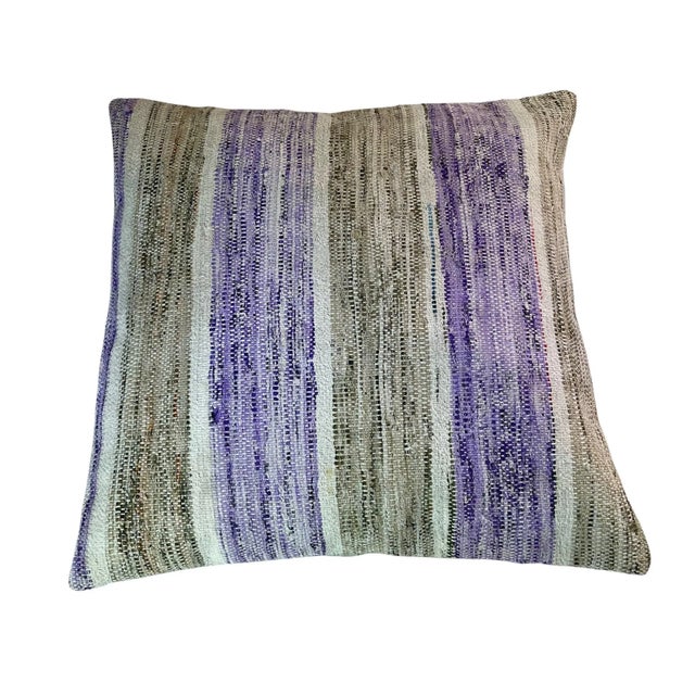 Anatolian Handwoven Kilim Cushion Cover For Sale - Image 6 of 11