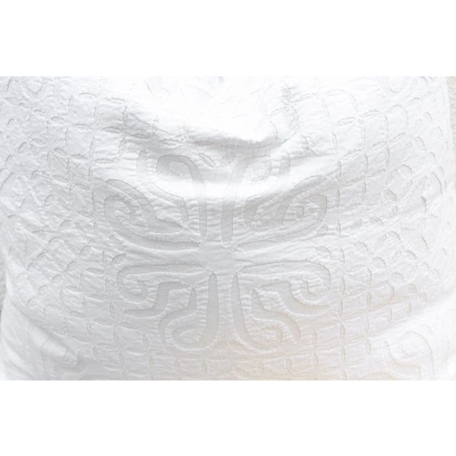 1990s Terra Cream Euro Applique Pillow Cover For Sale - Image 5 of 8