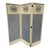 1920s French Blue & Ivory Hand-Painted Scenic Toile 3-Panel Room Screen For Sale