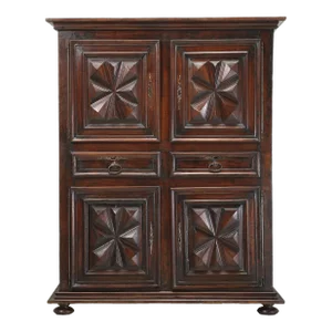 Antique French Louis XIII Armoire or Cupboard Walnut 300-Years Nice Old Patina