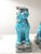 Here's a wonderful.pair of foo dogs created in Japan by Lego circa 1950s-60s. The bright turquoise glaze would accentuate...