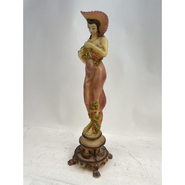 Decorative Figurine Depicting a Floral Woman, 1960s For Sale - Image 7 of 10