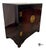 Vintage White Furniture Chinoiserie Style Burl Wood & Lacquer Storage Cabinet / Nightstand For Sale - Image 9 of 11