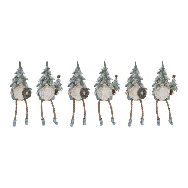 Celebrate the holiday season with this charming set of six Pine Tree Gnome Shelf Sitter Figurines! Designed to bring...