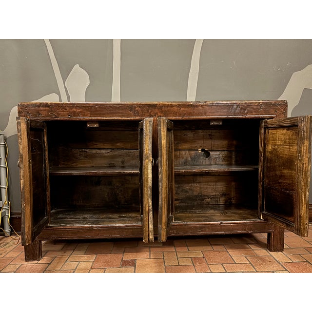 Gorgeous Chinese Gansu Province hand-painted credenza made from pine in the late 19th century. The Provenance of this...