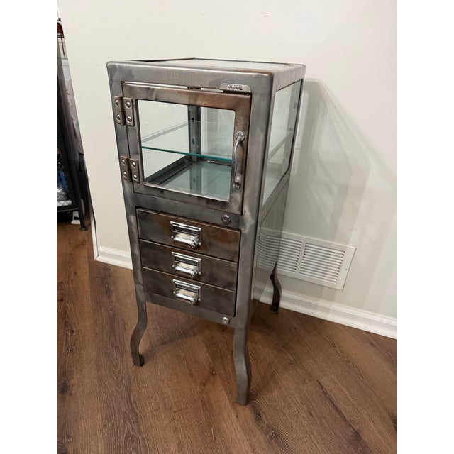 Pair of Restoration Hardware Pharmacy Apothecary Display Cabinets For Sale In Louisville - Image 6 of 7