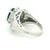 1980s Platinum Natural Thai Sapphire & Diamond Ring, Gia Certified 4.33 Carats, Size 8 For Sale - Image 10 of 12