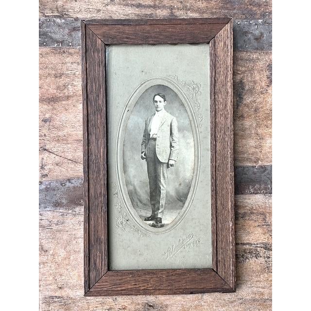 Wood Vintage Original Photo of Dapper Gentleman For Sale - Image 7 of 12