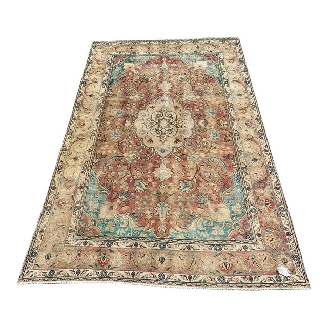1930s Modernized Vintage Persian Rug - 6'2" X 9'4" For Sale