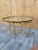 Modern Hollywood Regency Labarge Brass Scalloped Edge Tray Top Side Table For Sale - Image 3 of 10