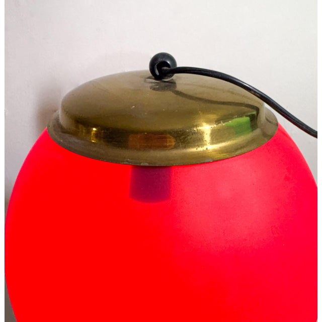 Glass and Metal Floor Lamp from Stilnovo, Italy, 1950s For Sale - Image 3 of 8