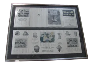2 Paul Revere Pottery Brochures Framed Early 20th Century Saturday Evening Girls