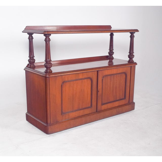 Antique English Dumbwaiter with Turned Columns For Sale - Image 10 of 12