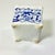 1940s Vintage Boho Chic Hollywood Regency Chinoiserie Blue Onion Petite Planter For Sale - Image 9 of 10