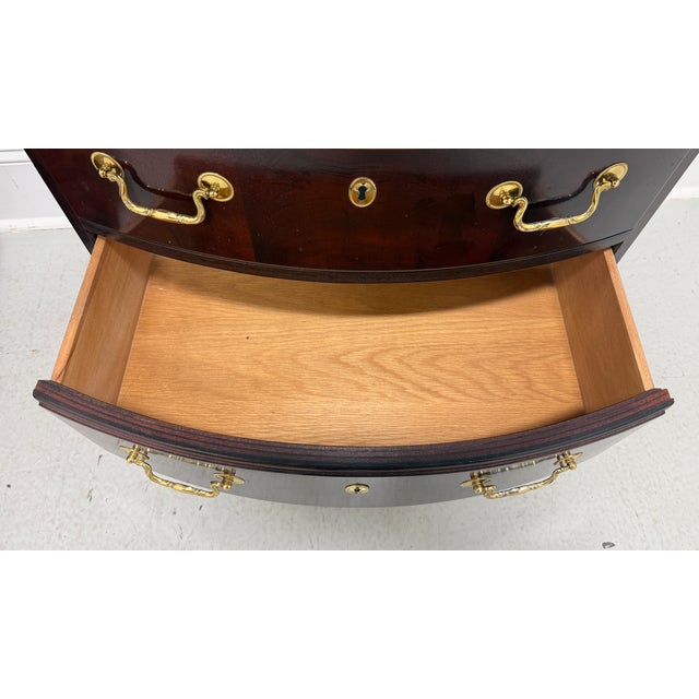 Thomasville Mahogany Chippendale Three-Drawer Nightstands Bedside Chests - Pair For Sale - Image 10 of 15