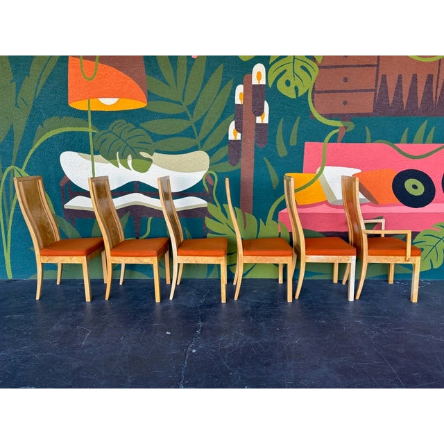 Brown 1977 Thomasville Burlwood Dining Set For Sale - Image 8 of 13