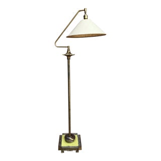 1930's Art Deco Brass Floor Lamp For Sale