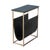 Stone Edie 17.5 in. W Rectangular Marble and Leather Narrow Magazine Side Table, Green Marble For Sale - Image 7 of 7