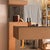 Mid-Century Modern Italian Modern Dry Bar Unit with Mirror, Brass Accents and Stools, 1970s, Set of 3 For Sale - Image 3 of 15