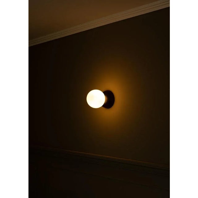 Eklipso Blackened Steel Wall Sconce by Simone & Marcel For Sale - Image 6 of 7