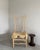 Tall Artist-Made Studio Craft Twig Chair + Woven Checkerboard Seat + Sheepskin For Sale - Image 9 of 17