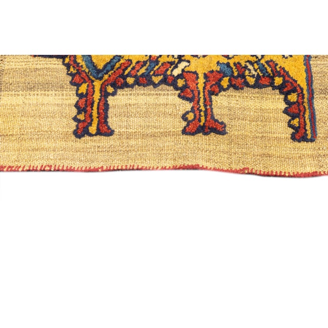 Antique Handwoven Gabbeh Palas Rug Textile Art 2'1" X 2'7" For Sale In Washington DC - Image 6 of 10