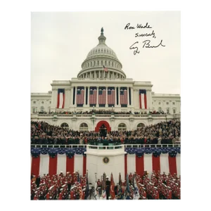 George H. W. Bush Signed and Inscribed 1989 Inaugural Photograph