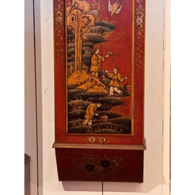 English 19th Century Chinoiserie Wall Clock For Sale - Image 3 of 15