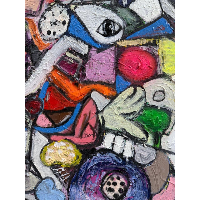 Early 21st Century Scott Harper Mixed Media Painting titled "Husa" 31 x 41 2025 For Sale - Image 5 of 8