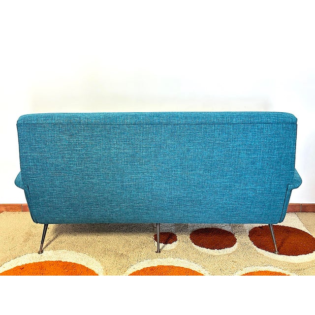 Blue 3-Seater Sofa by Gigi Radice for Minotti, Italy, 1960s For Sale - Image 8 of 11