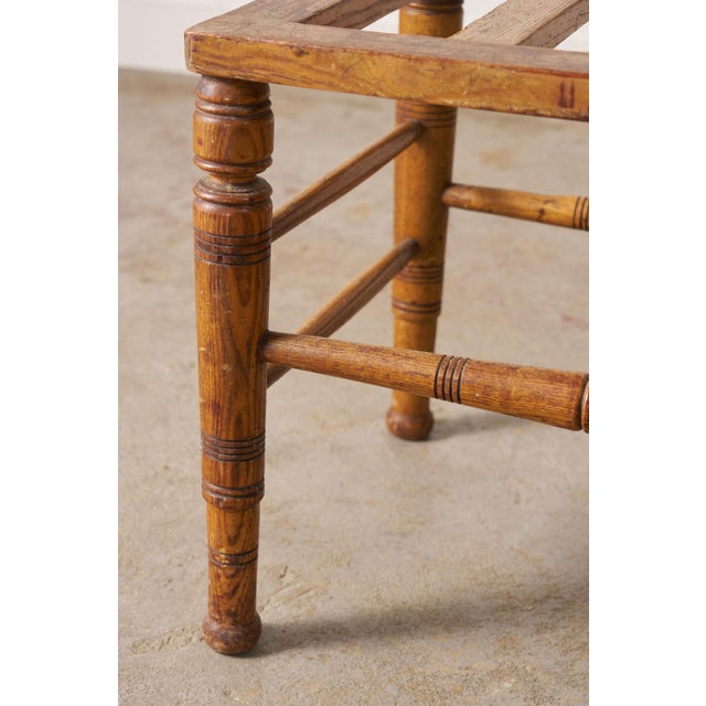 19th Century Victorian Oak Luggage Rack For Sale In Charleston - Image 6 of 8