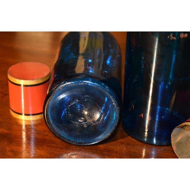 Traditional French 19th Century Blue Apothecary Jars For Sale - Image 3 of 3
