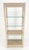 Wood White Pickled Rush Cane Bamboo Wrapped 5 Shelves 76" Tall Etagere Display MINT! For Sale - Image 7 of 13