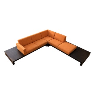 Custom Design Orange Modular Platform Sectional Sofa For Sale