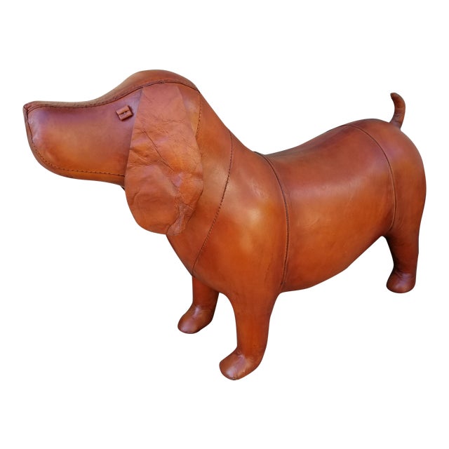 Small Leather Animal Beagle Dog Footstool Chairish