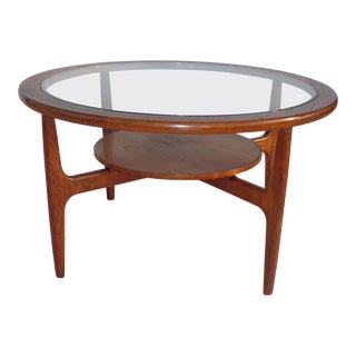 Mid Century Walnut 2-Tier Coffee Table For Sale