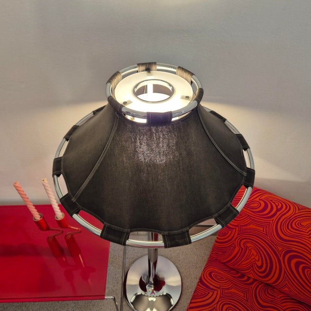 Metal Chrome Floor Lamp by Anna Ehrner for Ateljé Lyktan, Sweden, 1980s For Sale - Image 7 of 12